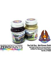 Zero Paints: Paints set for airbrush - Fall Guy 1982 GMC K-2500 Met Brown and Gold - 2 x 30ml