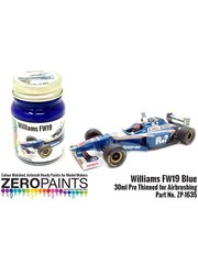 Zero Paints: Paint for airbrush - Williams FW19 Blue - 1 x 30ml image