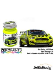 Zero Paints: Paint for airbrush - Volt Racing Acid Yellow for Ford Mustang GT4 - 1 x 30ml image