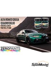 Zero Paints: Paints set for airbrush - Montreal Green Alfa Romeo Quadrifoglio - 2 x 30ml