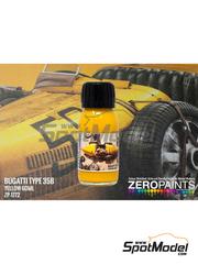 Zero Paints: Pintura para aergrafo - Amarillo Bugatti Type 35B Yellow - 1 x 60ml - para la referencia de Italeri 4716, o las referencias de Model Factory Hiro MFH-K741 y K-741