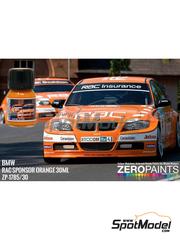 Zero Paints: Paint for airbrush - BMW 320si E90 Team RAC Orange - 1 x 30ml - for LB Production reference LB-24096, or SK Decals reference SK-24179