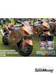 Zero Paints: Paints set for airbrush - Suzuki Hayabusa - Copper - Silver - 2 x 30ml