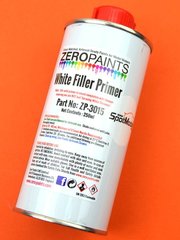 Zero Paints: Primer - White Primer Micro Filler - 1 x 250ml - for Airbrush