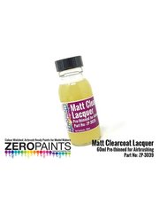 Zero Paints: Clearcoat - Matt Clearcoat Lacquer Pre-Thinned for Airbrushing - 1 x 60ml