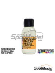 Zero Paints: Clearcoat - Satin (Semi Gloss) Clearcoat Lacquer pre-thinned - 1 x 100ml - for Airbrush