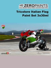 Zero Paints: Set de pinturas para aergrafo - Tricolore Italian Flag - 3 x 30ml - para las referencias de Tamiya TAM14129 y TAM14132
