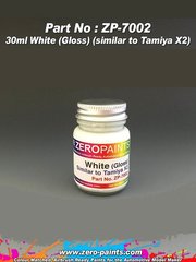 Zero Paints: Pintura para aergrafo - Blanco - White - Similar a Tamiya X-2 - 1 x 30ml - para aergrafo