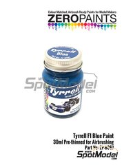 Zero Paints: Paint for airbrush - Tyrrell F1 Blue - 1 x 30ml