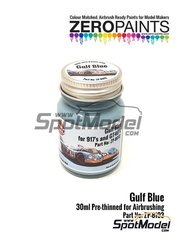 Zero Paints: Paint for airbrush - Gulf Blue - 1 x 30ml