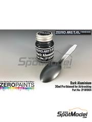 Zero Paints: Pintura para aer�grafo - Aluminio oscuro - Dark Aluminium - 1 x 30ml