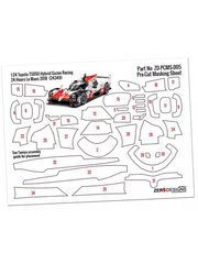 Zero Paints: Mscaras escala 1/24 - Toyota TS050 Hybrid - 24 Horas de Le Mans 2018 - mscaras de pintura - para la referencia de Tamiya TAM24349